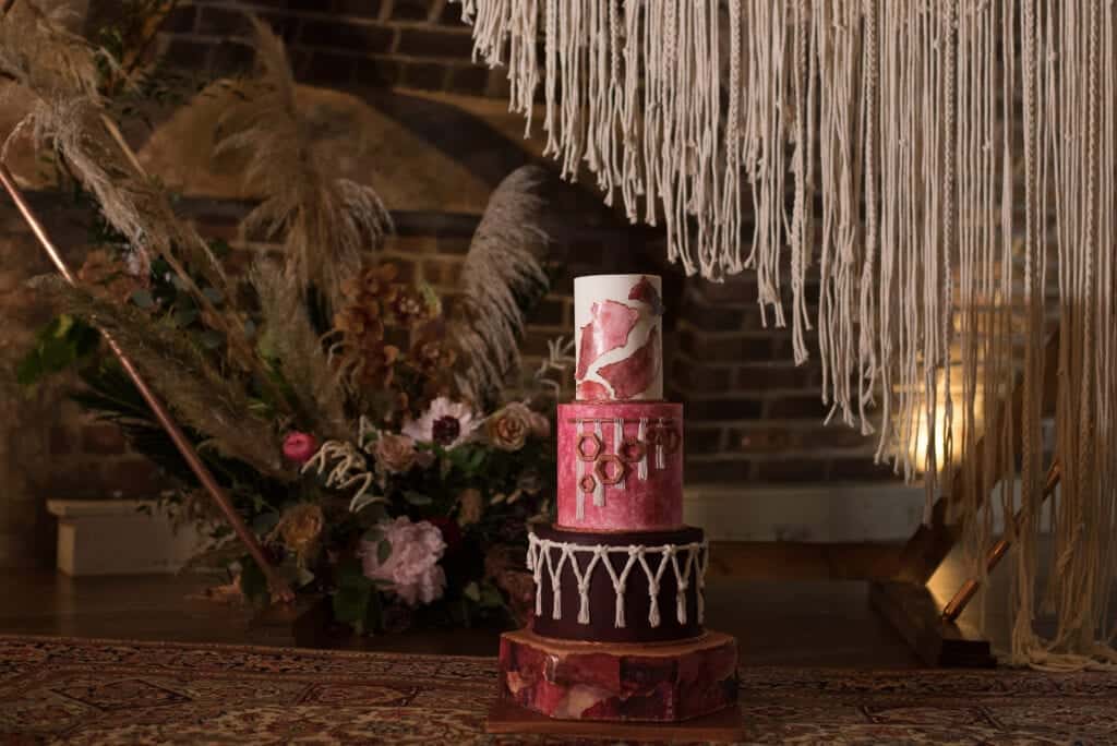 boho wedding cake