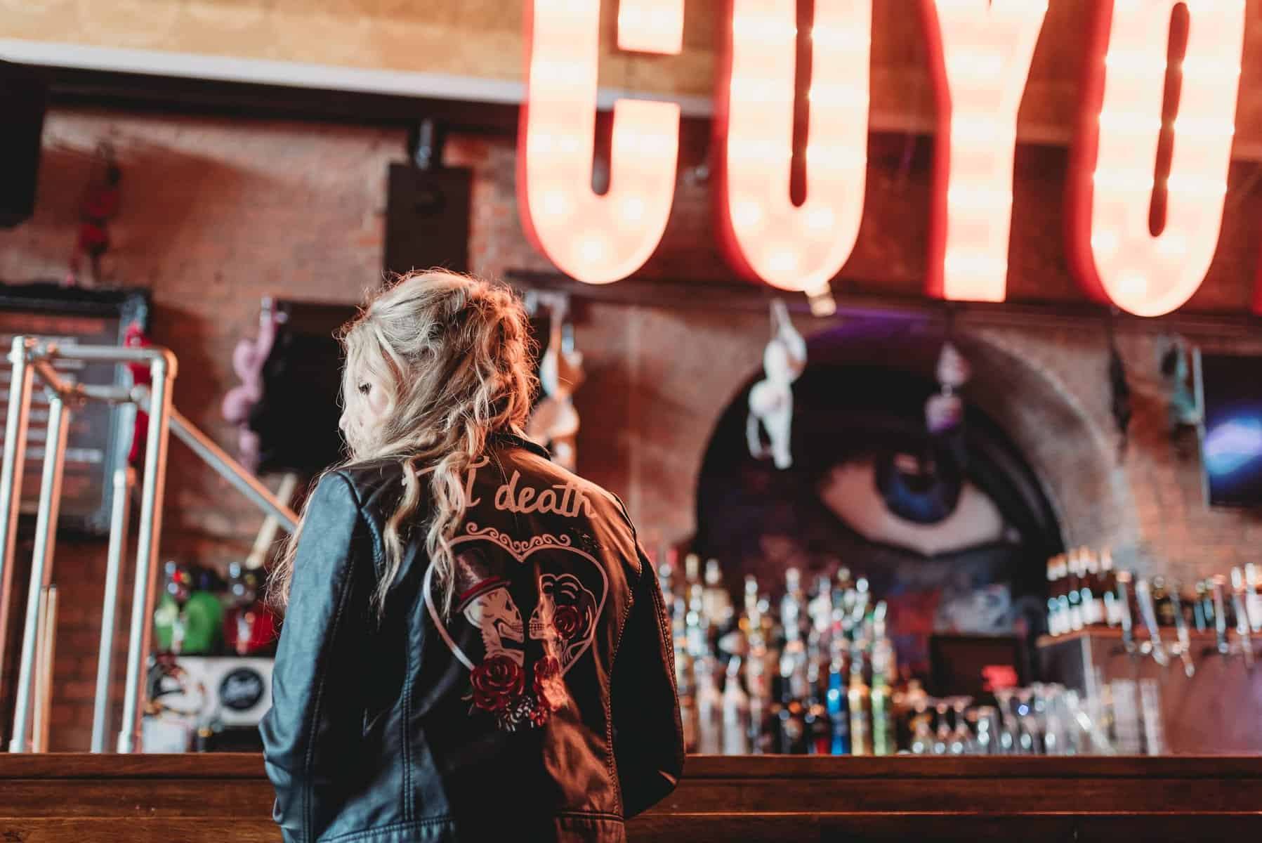 city boho bride in coyote ugly