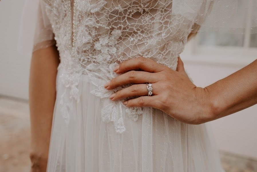 london street wedding bridal details