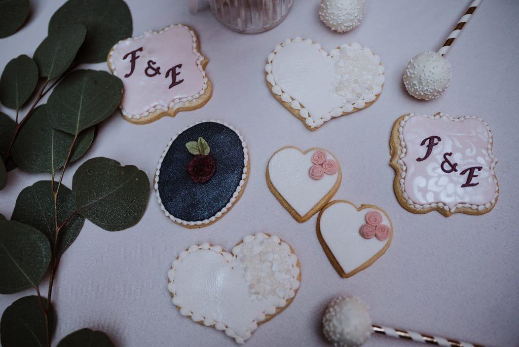 wedding biscuits at islington metal works