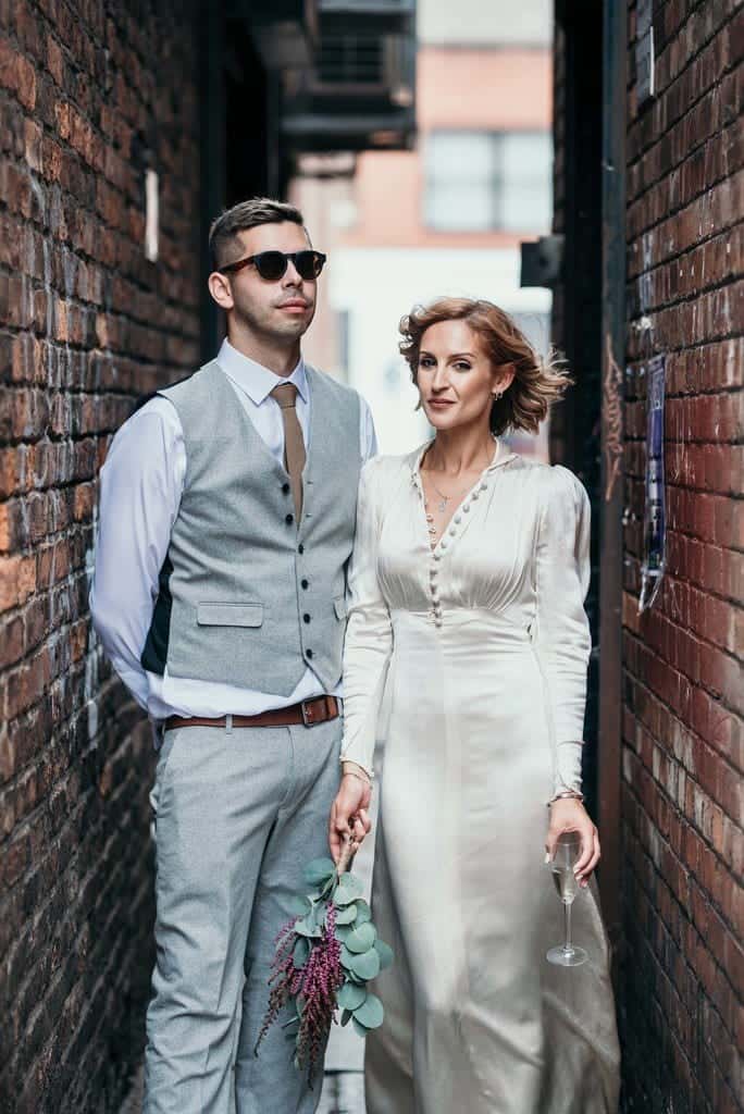 wedding couple in the northern quarter
