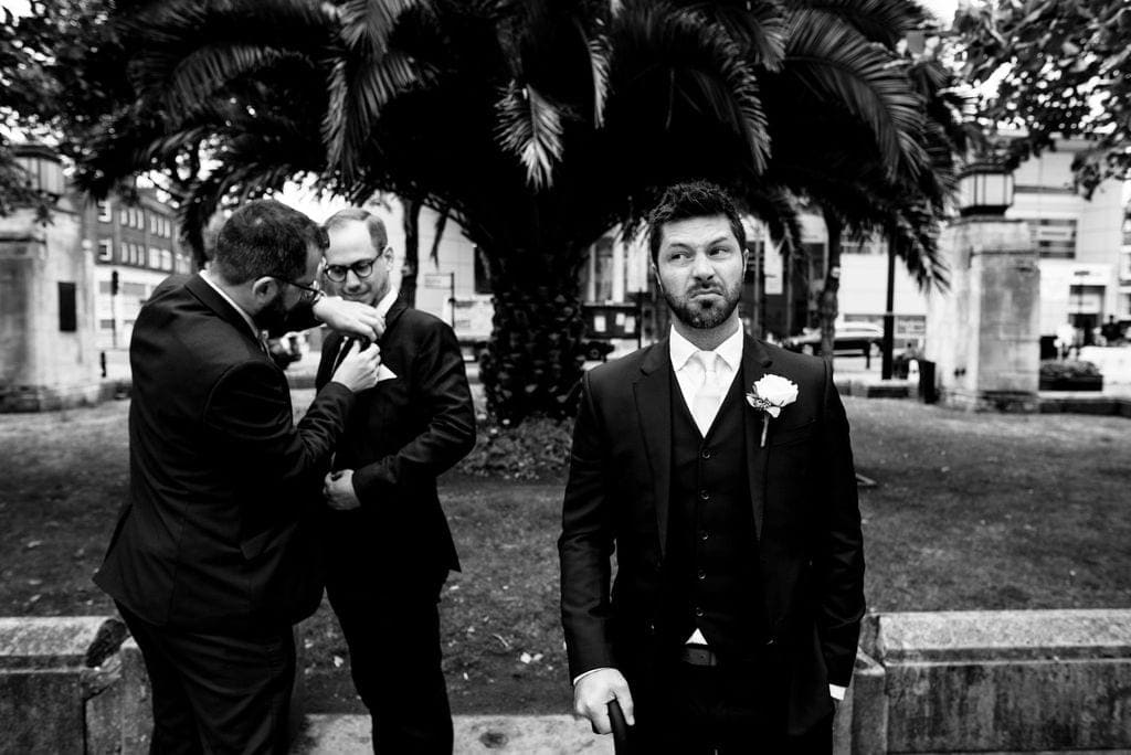 groom getting ready