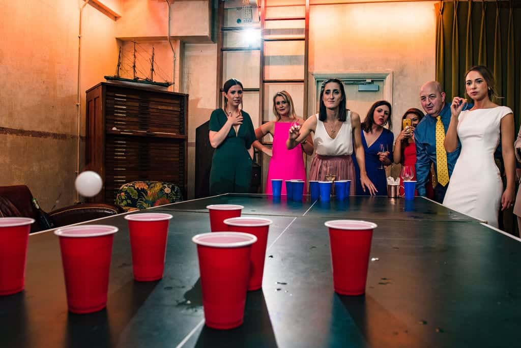 wedding beer pong