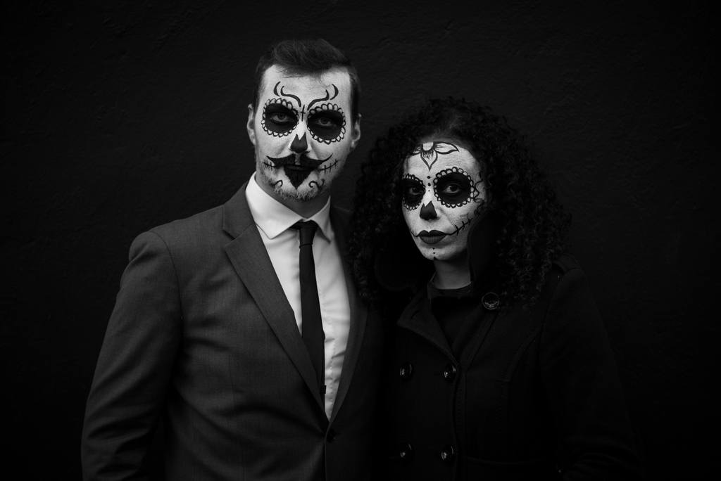 halloween inspired wedding shoot