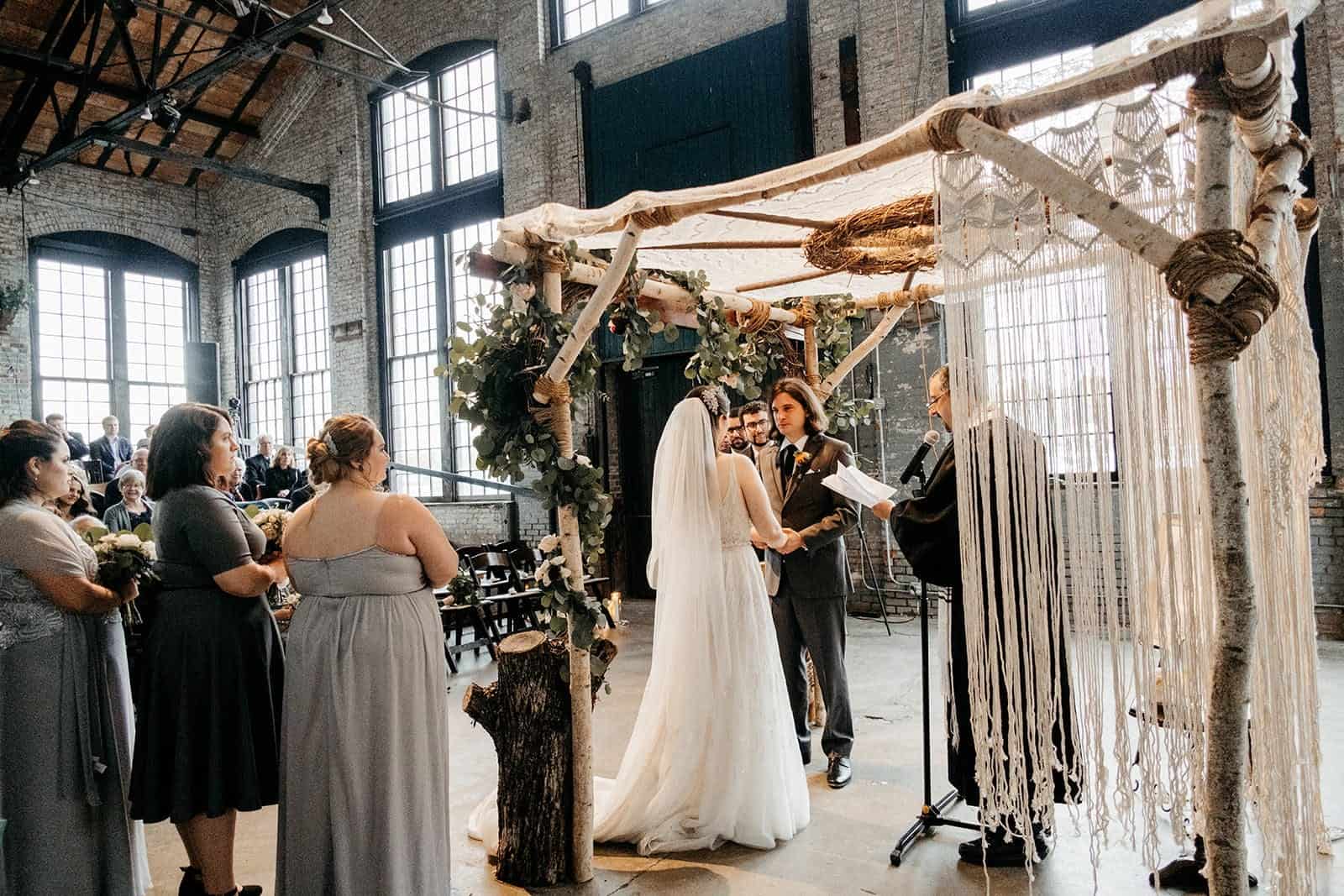 industrial wedding ceremony 