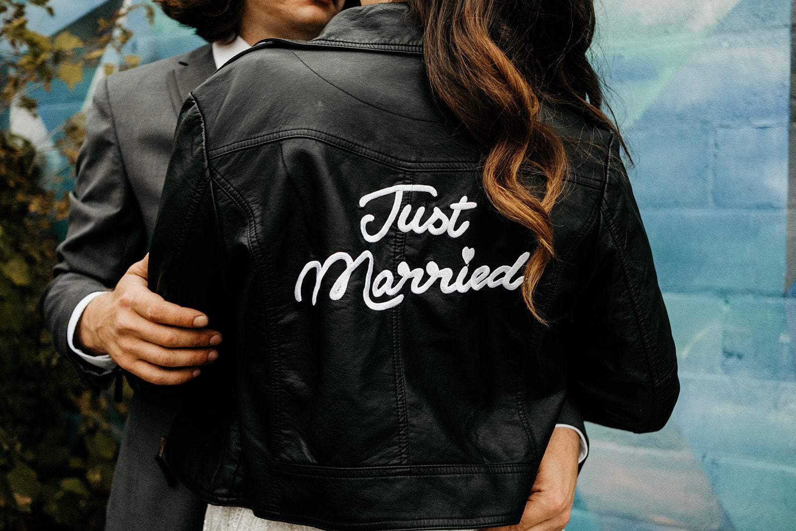 just married leather jacket