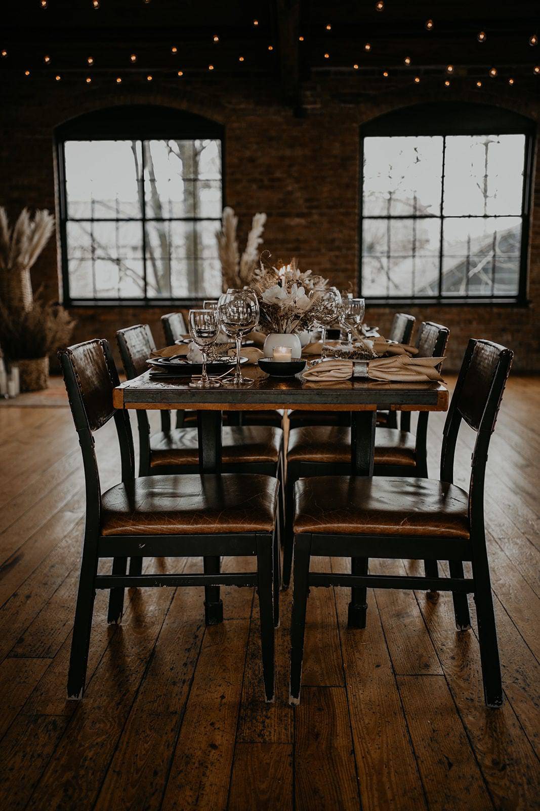 industrial wedding table