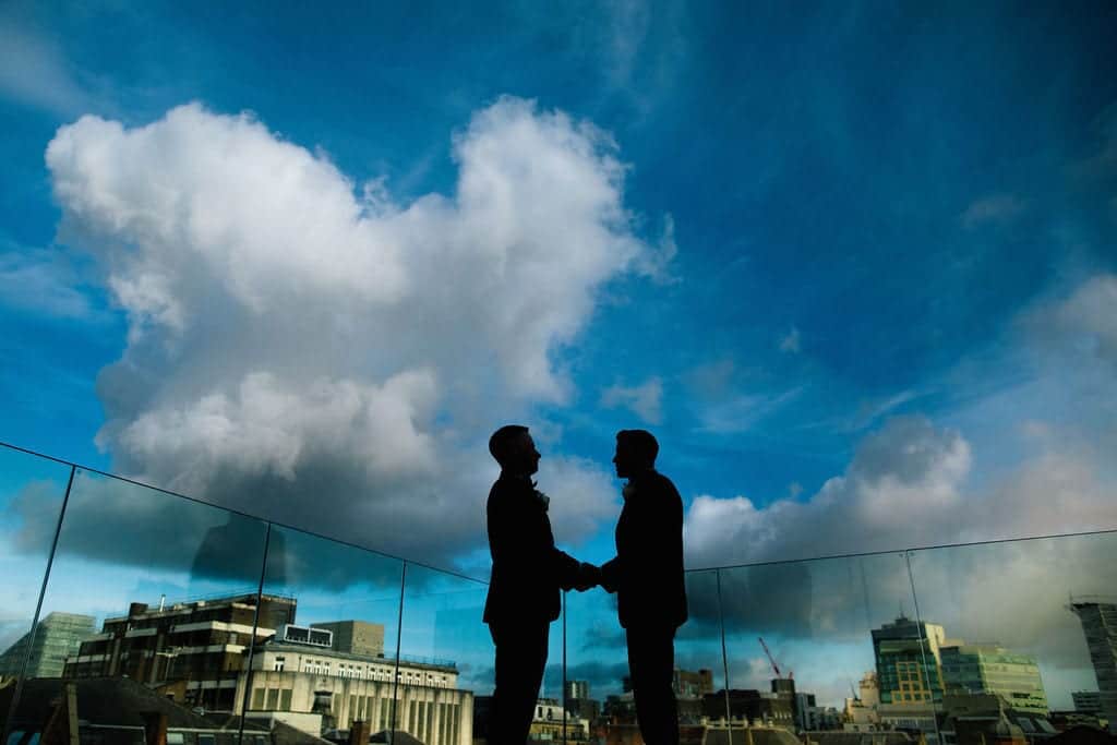 roof top city centre wedding