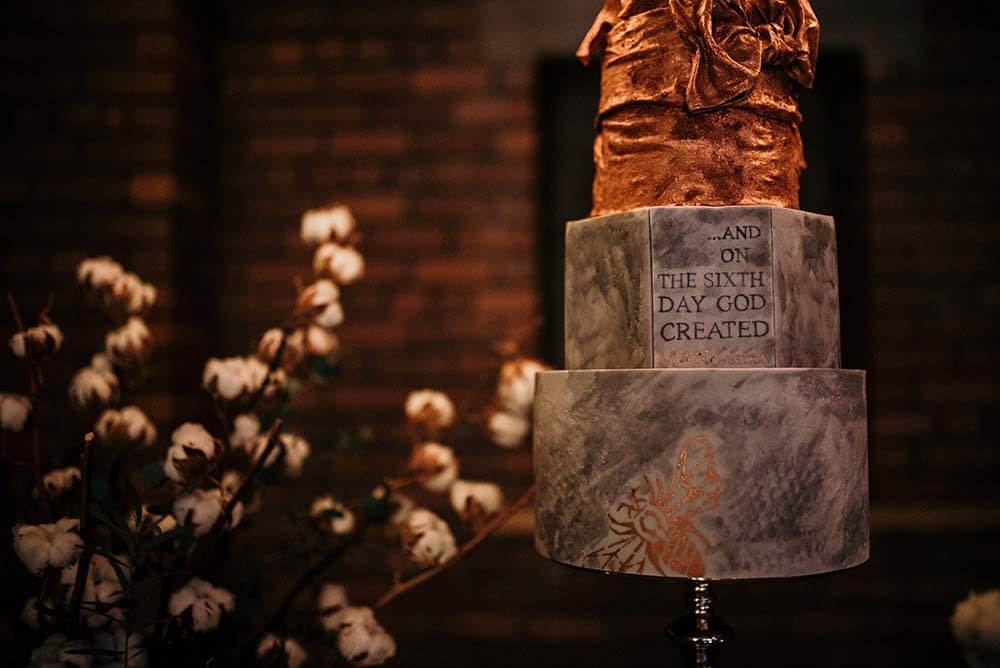 concrete wedding cake