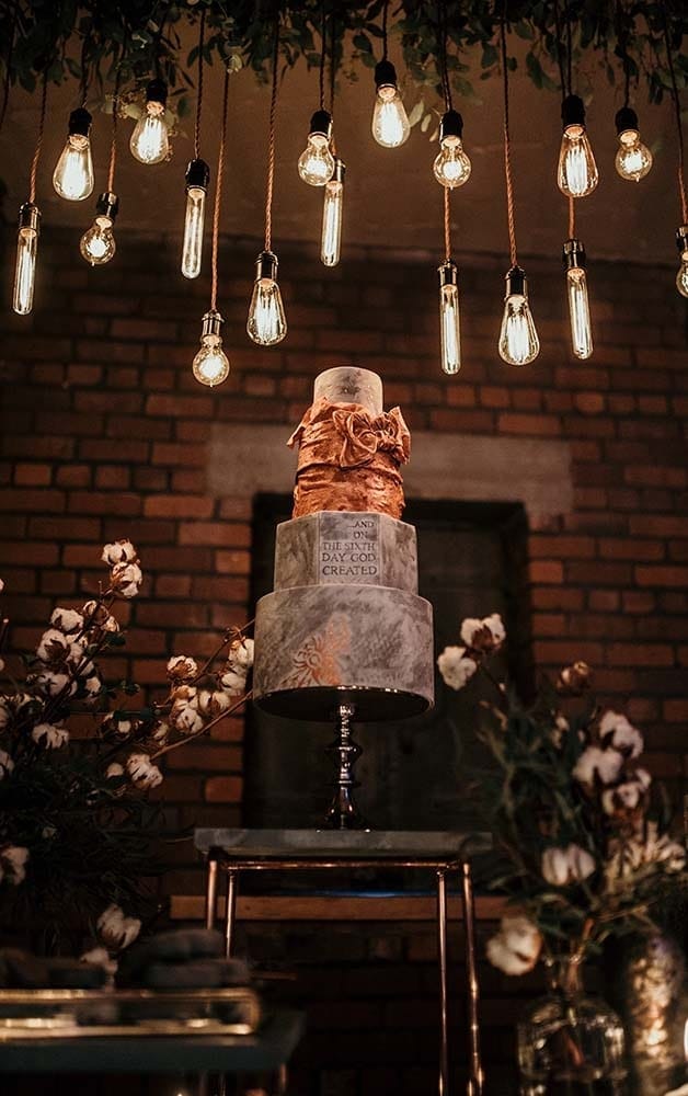 industrial wedding cake