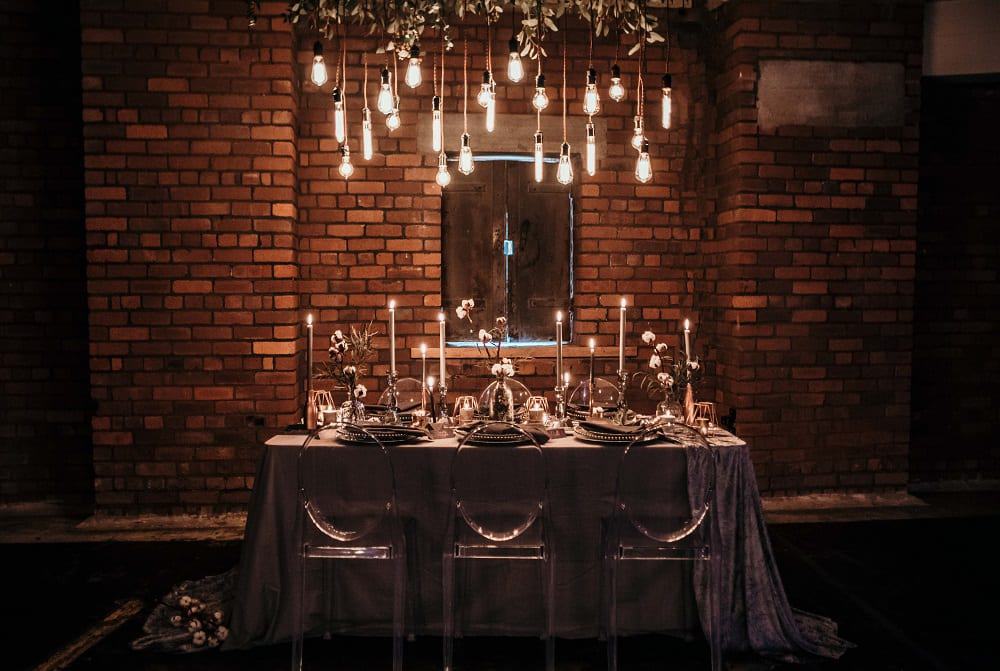 industrial wedding table