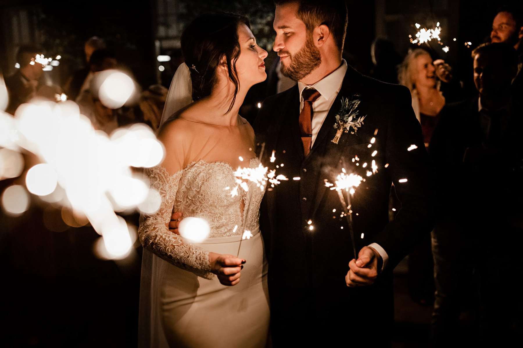 wedding day sparklers