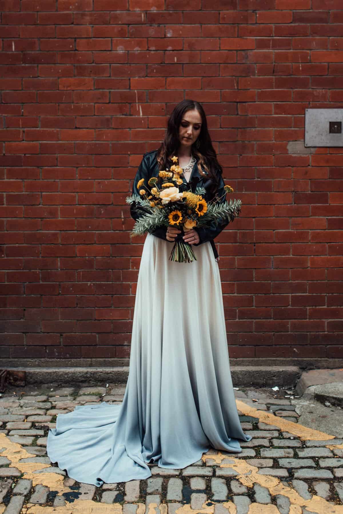 Grey ombre wedding dress hotsell