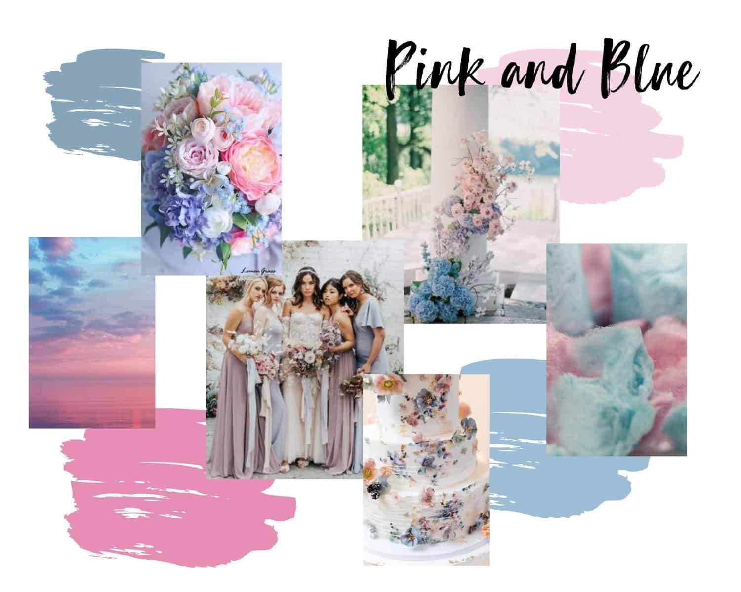 Spring pink and blue