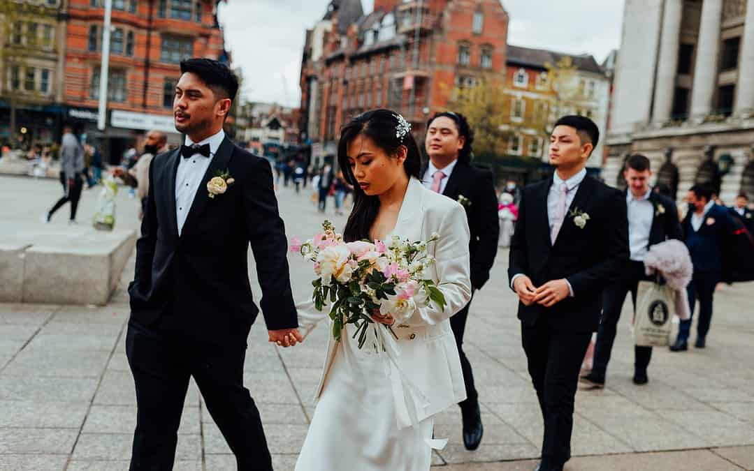 A micro wedding with an urban setting held in the vibrant city of Nottingham.