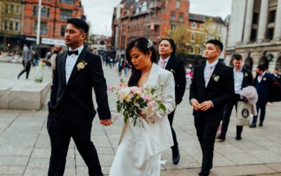 A micro wedding with an urban setting held in the vibrant city of Nottingham.