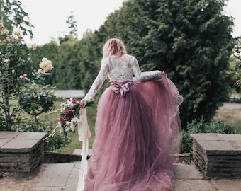 pink tulle wedding alternative skirt