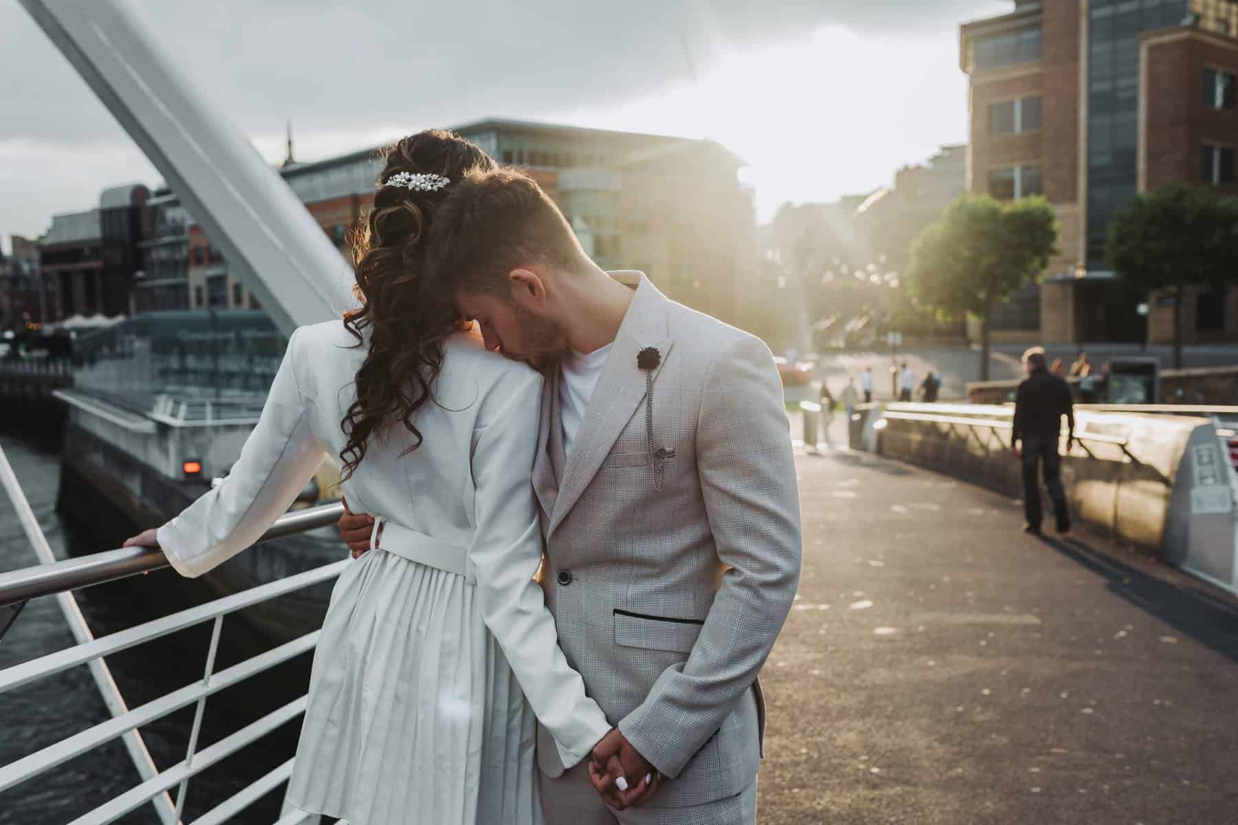 newcastle cityscape wedding image