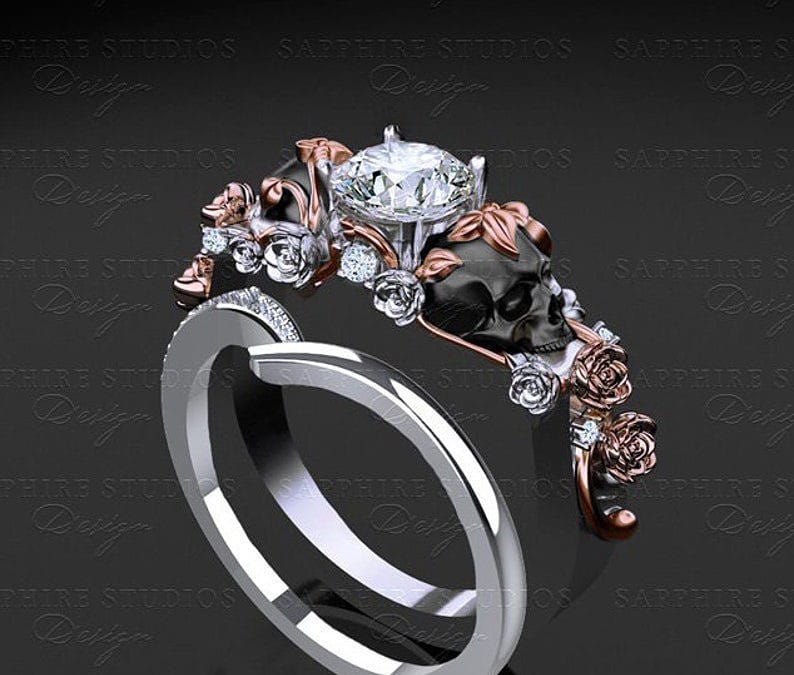 14 Halloween spooky and stylish engagement rings