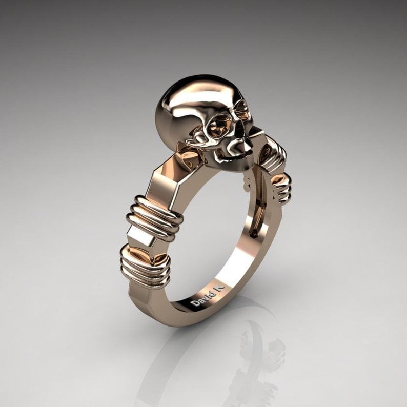skull design wedding ring