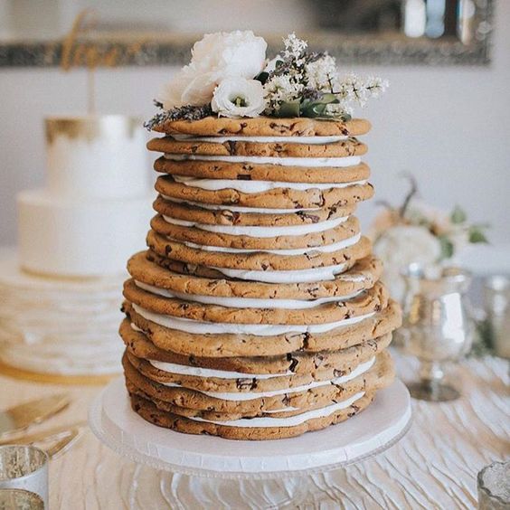 cookies stacked alternative wedding cake