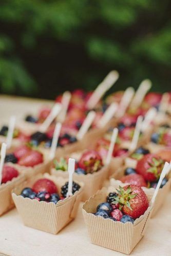 fruit pots for a wedding