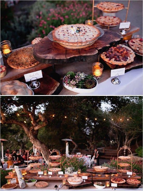 pie dessert table