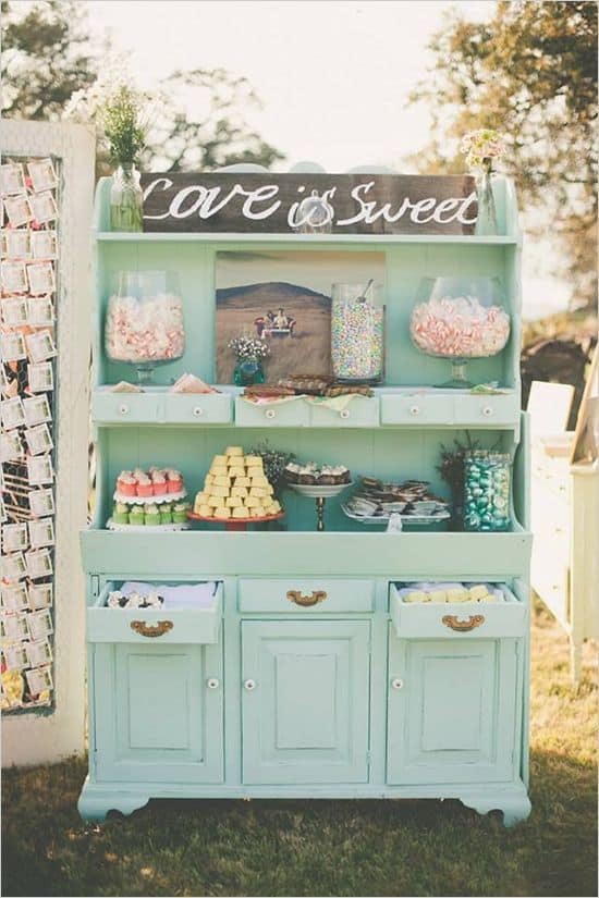 sweet table at wedding