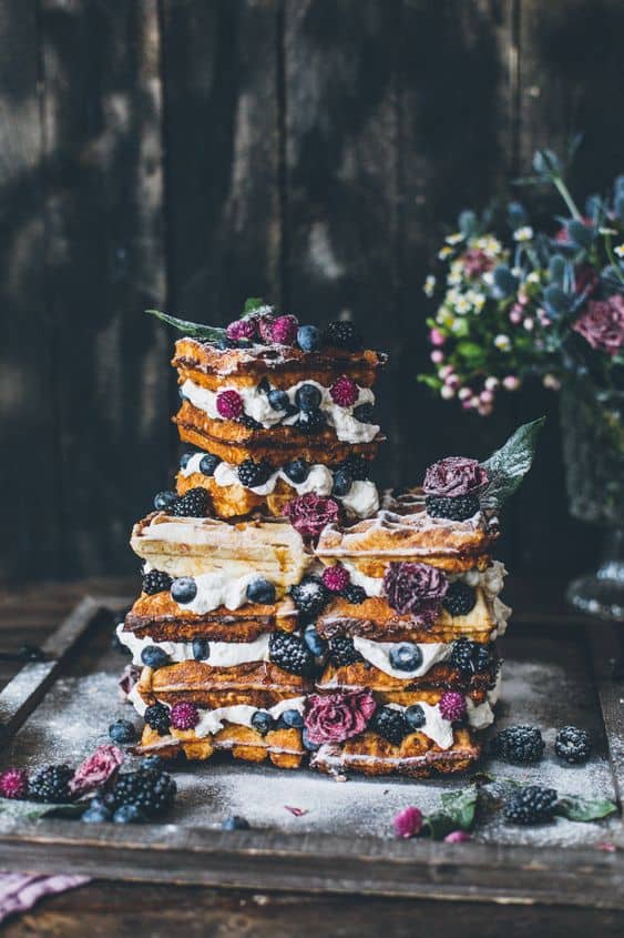 waffle alternative wedding cake
