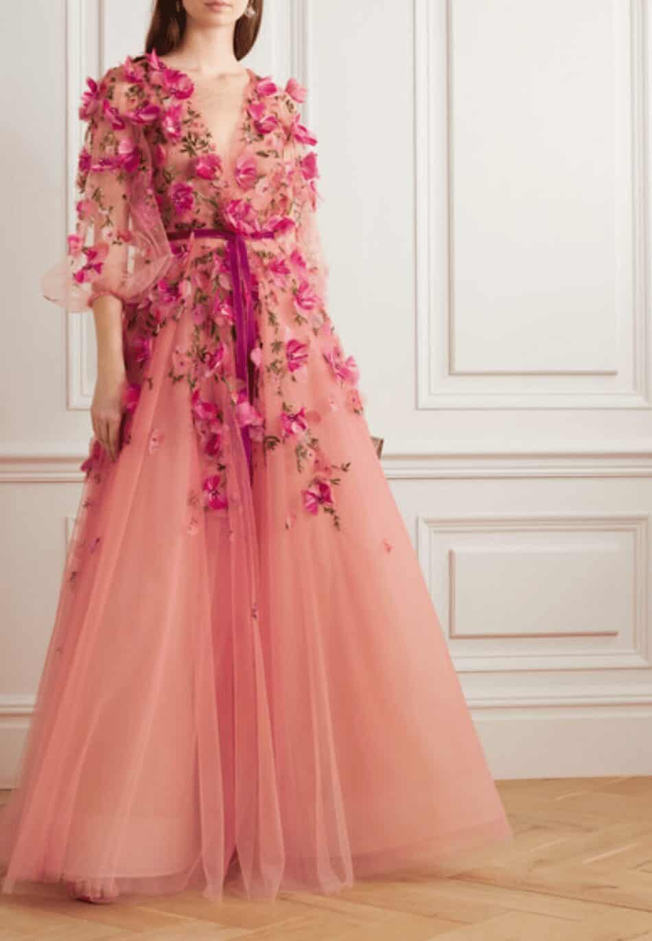 floral pink dress