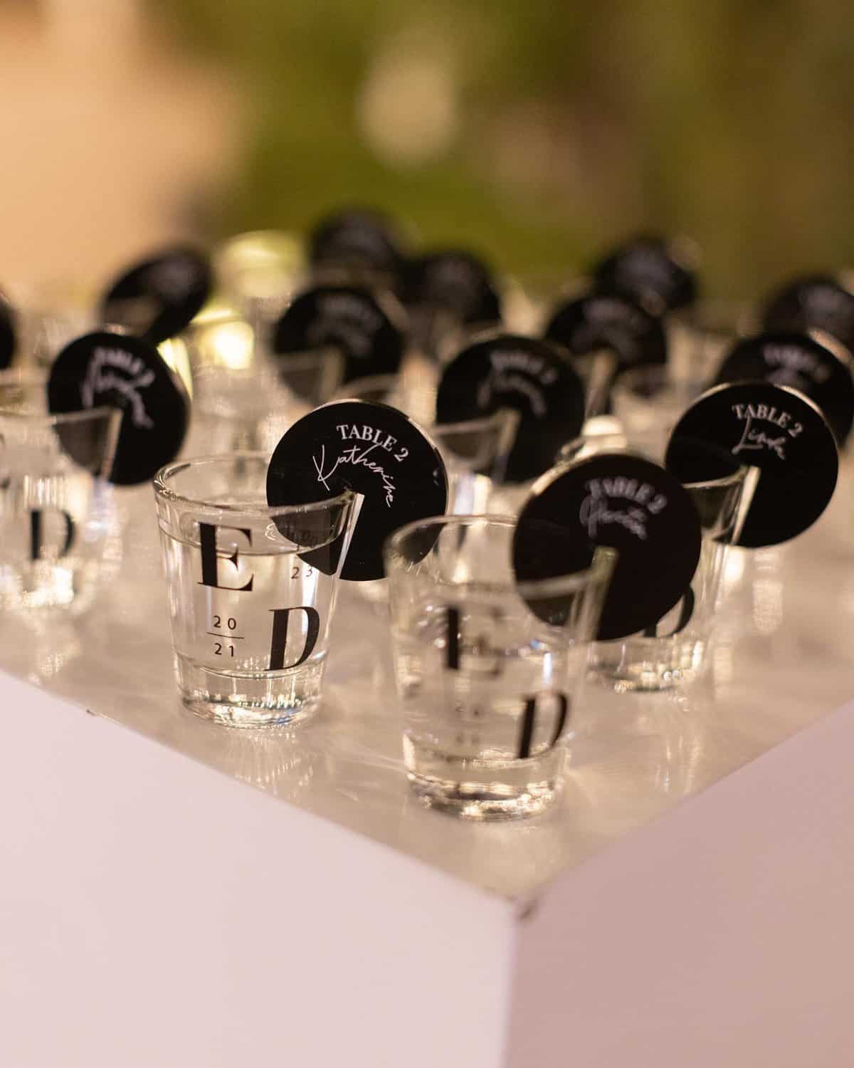 shot glass wedding favor