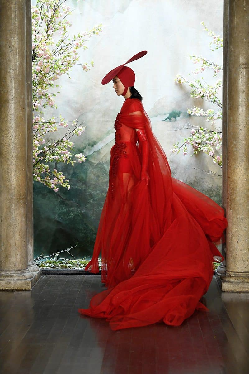 Modest Red Wedding Gowns with Long Sleeves 51012 – Viniodress