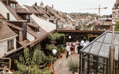 Schaffhausen urban Switzerland wedding – With stunning rooftop views