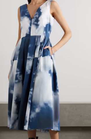 Alexander McQueen blue and white dress 