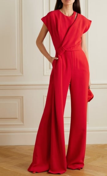 red mother of the bride jumpsuit