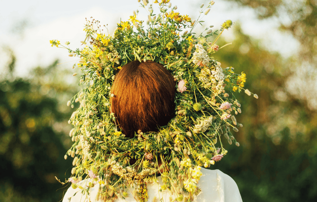 real floral flower crown