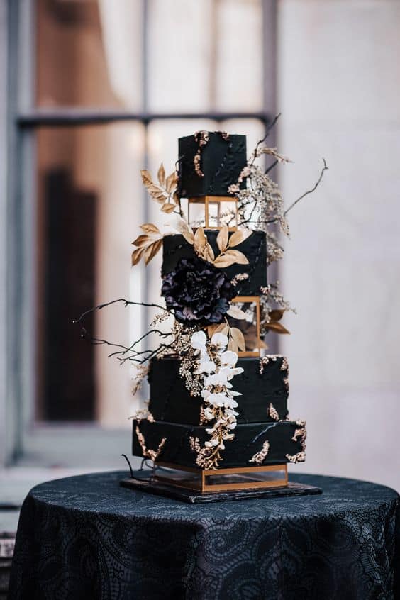 a piece of art wedding cake
