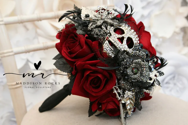 gothic brooch bouquet