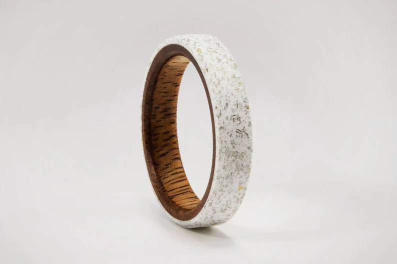 marble and wood ring