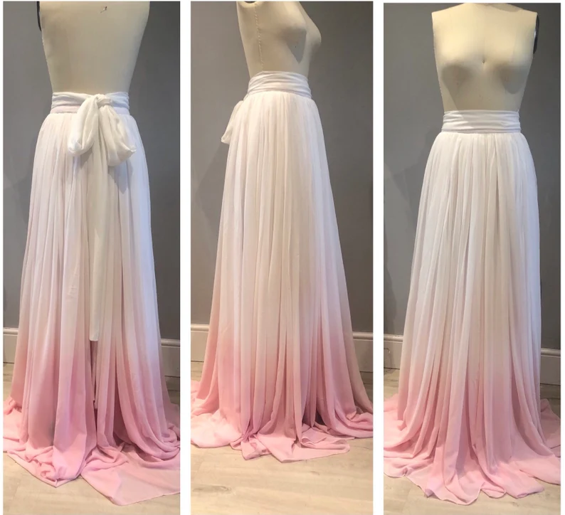 pink dip dye skirt