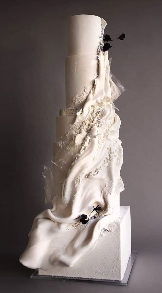 white gothic cake