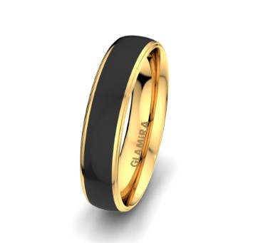 black gold wedding ring