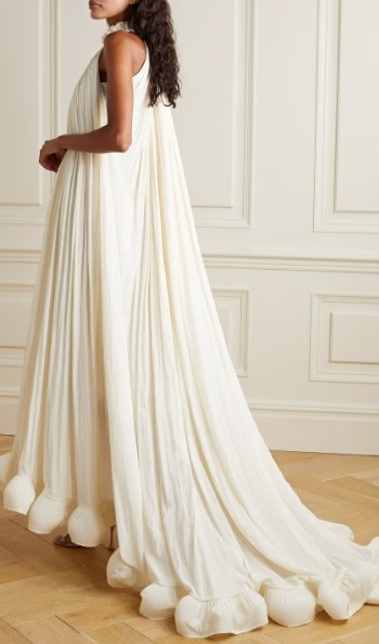 halter neck tent maxi dress in off white