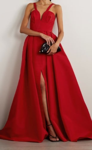 red winter wedding dress