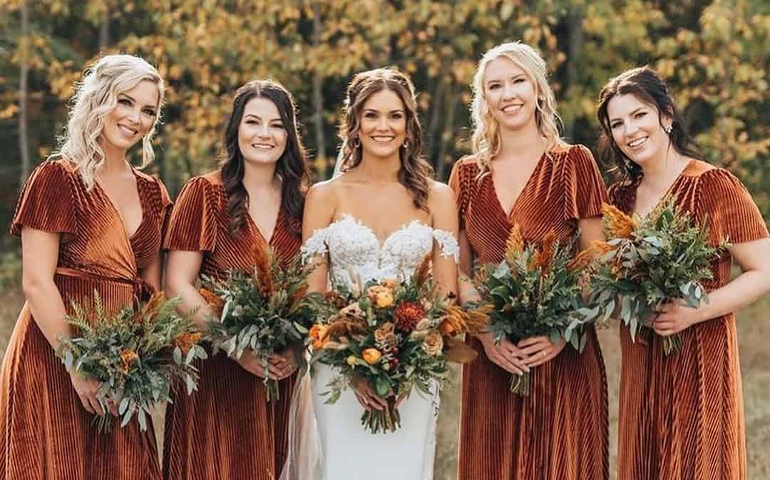 Copper Bridesmaid Dresses for a Fabulous Fall Wedding and Every Season