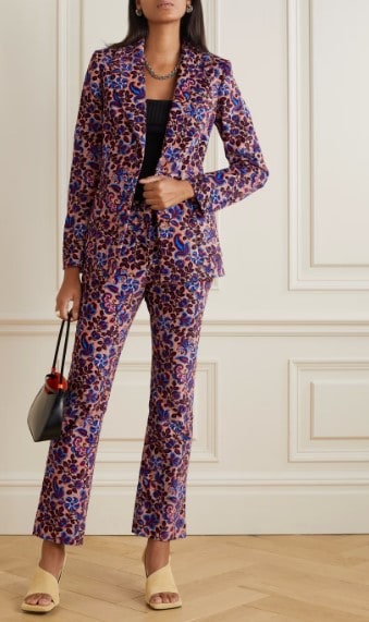 patterned mother pantsuit