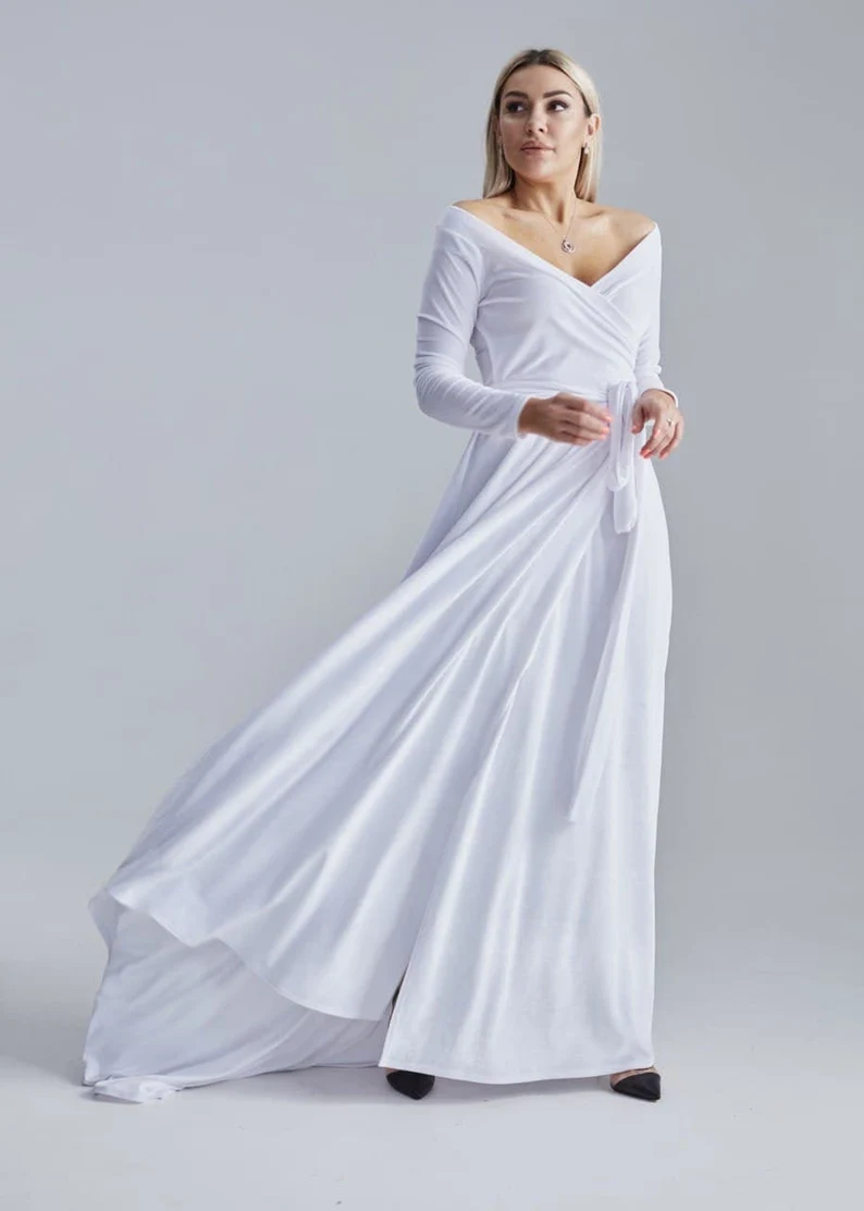 white velvet winter dress