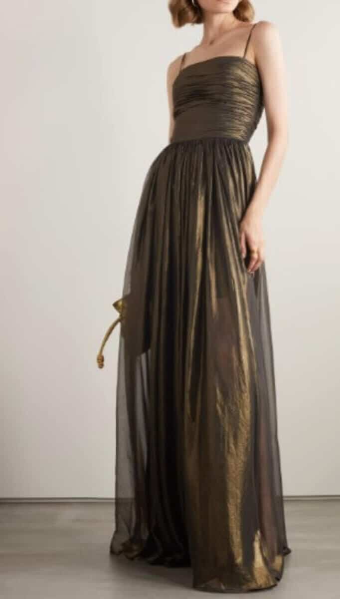 dark gold tulle dress