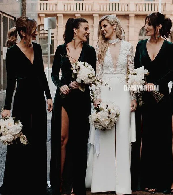 Long Sleeve Bridesmaid Dresses for a Cosy and Stylish Look