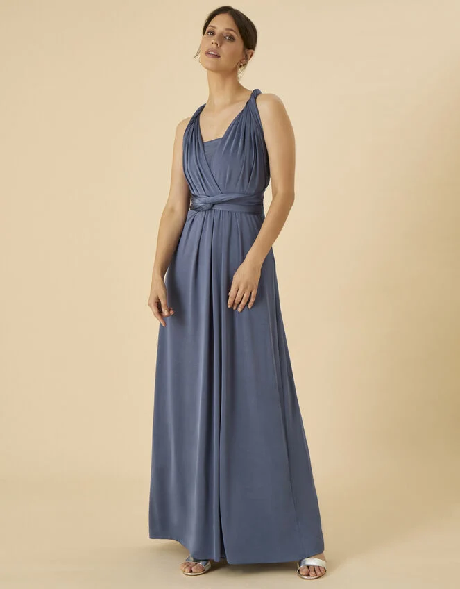 a traditional looking bridesmaid dress with multi-way straps